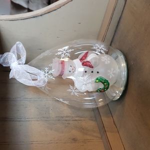 Light Up Snowman Globe